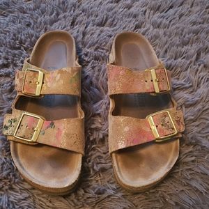 Flower crush birkenstocks